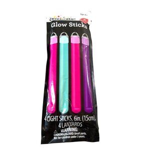 Way to Celebrate Glow Sicks Age 8+ Multicolored Pack of 4
